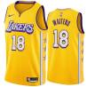 2019-20City Dion Waiters Lakers #18 Twill Basketball Jersey FREE SHIPPING