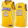 2019-20City Jemerrio Jones Lakers #50 Twill Basketball Jersey FREE SHIPPING