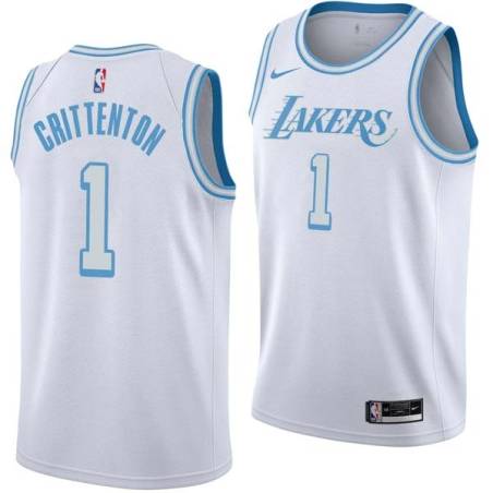 2020-21City Javaris Crittenton Twill Basketball Jersey -Lakers #1 Crittenton Twill Jerseys, FREE SHIPPING