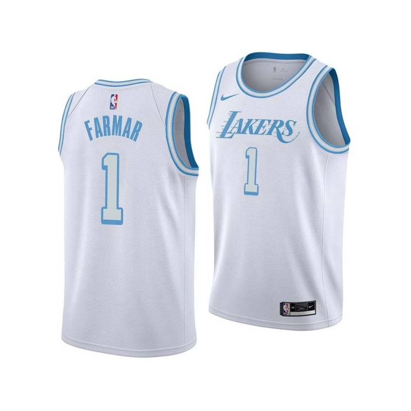 2020-21City Jordan Farmar Twill Basketball Jersey -Lakers #1 Farmar Twill Jerseys, FREE SHIPPING