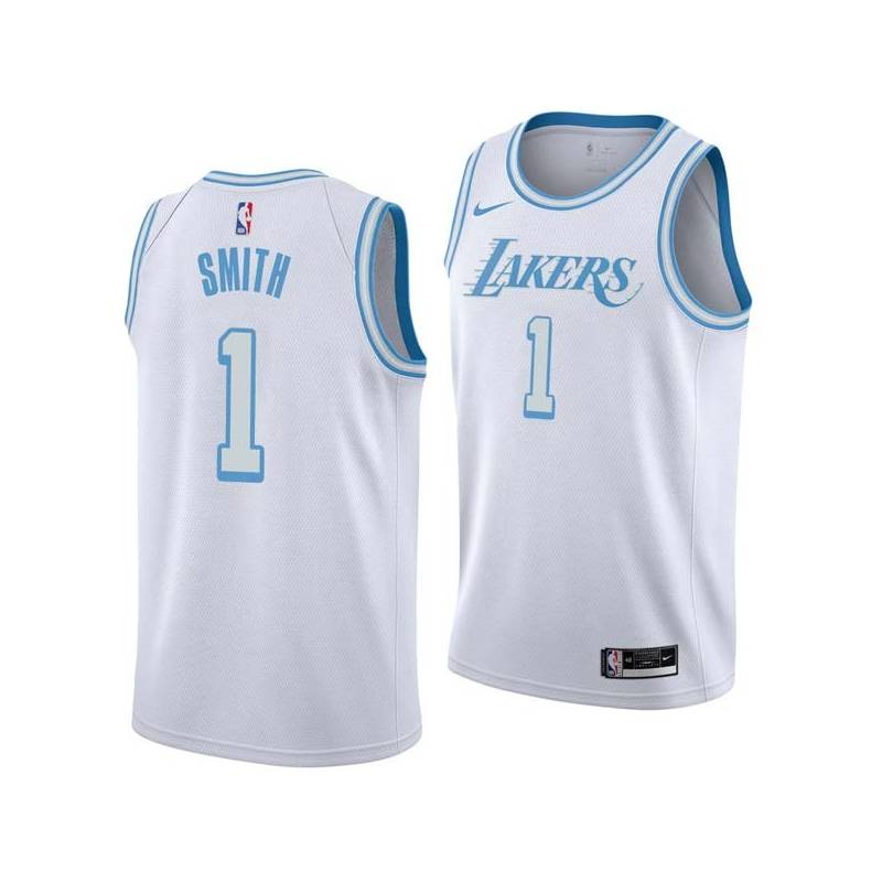 2020-21City Joe Smith Twill Basketball Jersey -Lakers #1 Smith Twill Jerseys, FREE SHIPPING