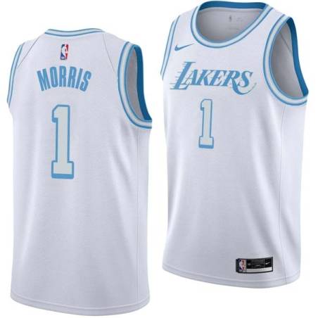 2020-21City Darius Morris Twill Basketball Jersey -Lakers #1 Morris Twill Jerseys, FREE SHIPPING