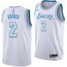 2020-21City MarShon Brooks Twill Basketball Jersey -Lakers #2 Brooks Twill Jerseys, FREE SHIPPING