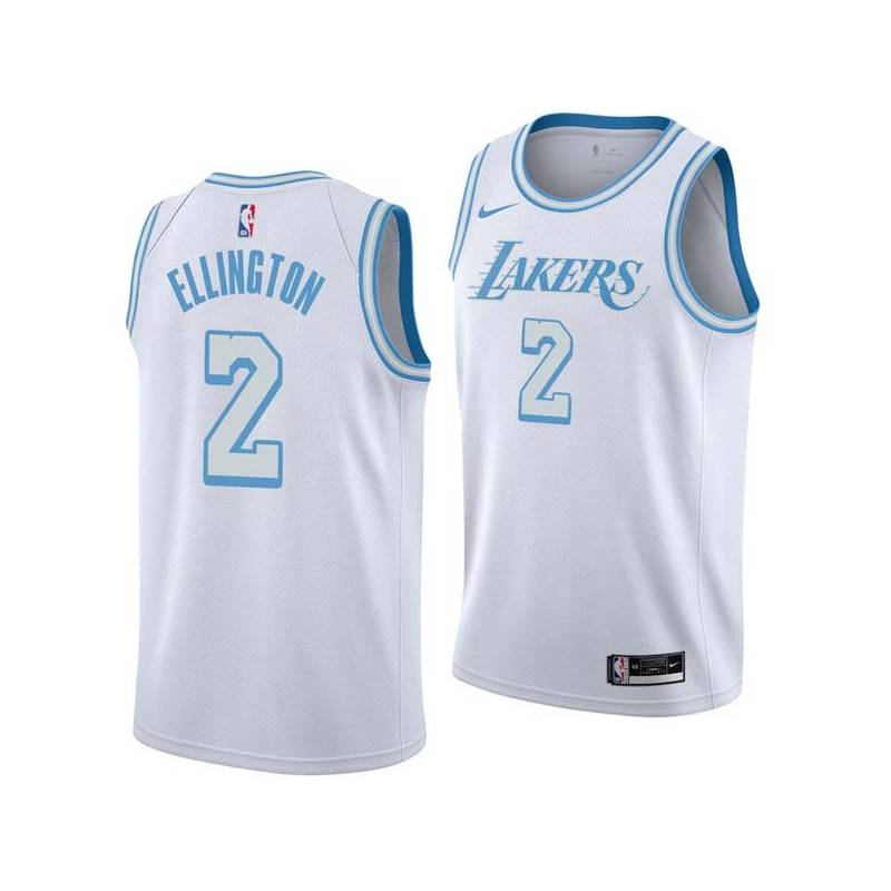 2020-21City Wayne Ellington Twill Basketball Jersey -Lakers #2 Ellington Twill Jerseys, FREE SHIPPING