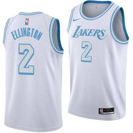 2020-21City Wayne Ellington Twill Basketball Jersey -Lakers #2 Ellington Twill Jerseys, FREE SHIPPING