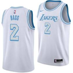 2020-21City Brandon Bass Twill Basketball Jersey -Lakers #2 Bass Twill Jerseys, FREE SHIPPING