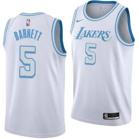 2020-21City Dick Barnett Twill Basketball Jersey -Lakers #5 Barnett Twill Jerseys, FREE SHIPPING