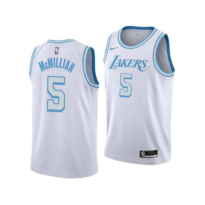 2020-21City Jim McMillian Twill Basketball Jersey -Lakers #5 McMillian Twill Jerseys, FREE SHIPPING