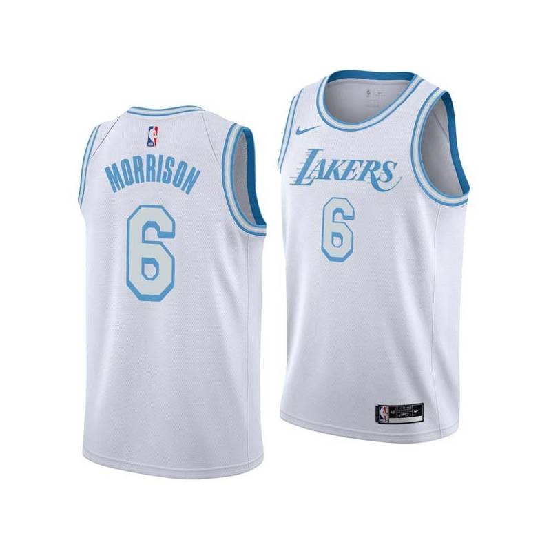 2020-21City Adam Morrison Twill Basketball Jersey -Lakers #6 Morrison Twill Jerseys, FREE SHIPPING