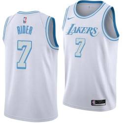 2020-21City Isaiah Rider Twill Basketball Jersey -Lakers #7 Rider Twill Jerseys, FREE SHIPPING