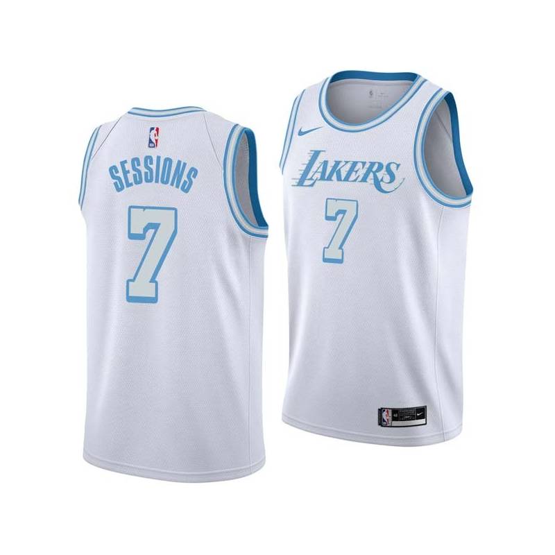 2020-21City Ramon Sessions Twill Basketball Jersey -Lakers #7 Sessions Twill Jerseys, FREE SHIPPING