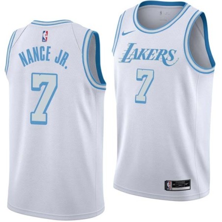 2020-21City Larry Nance Jr. Twill Basketball Jersey -Lakers #7 Nance Jr Twill Jerseys, FREE SHIPPING