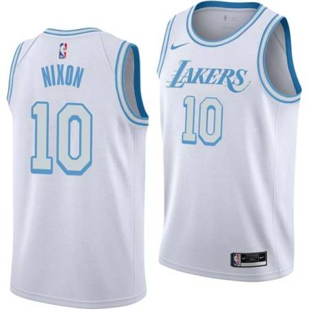 2020-21City Norm Nixon Twill Basketball Jersey -Lakers #10 Nixon Twill Jerseys, FREE SHIPPING