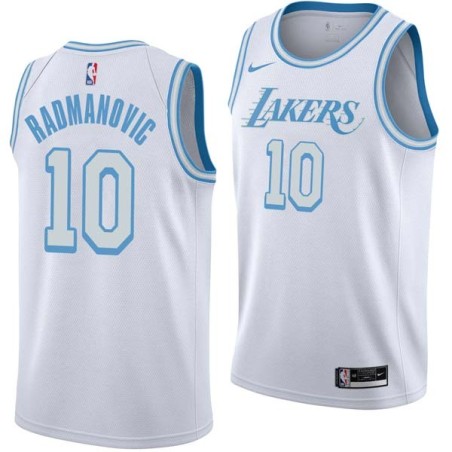 2020-21City Vladimir Radmanovic Twill Basketball Jersey -Lakers #10 Radmanovic Twill Jerseys, FREE SHIPPING