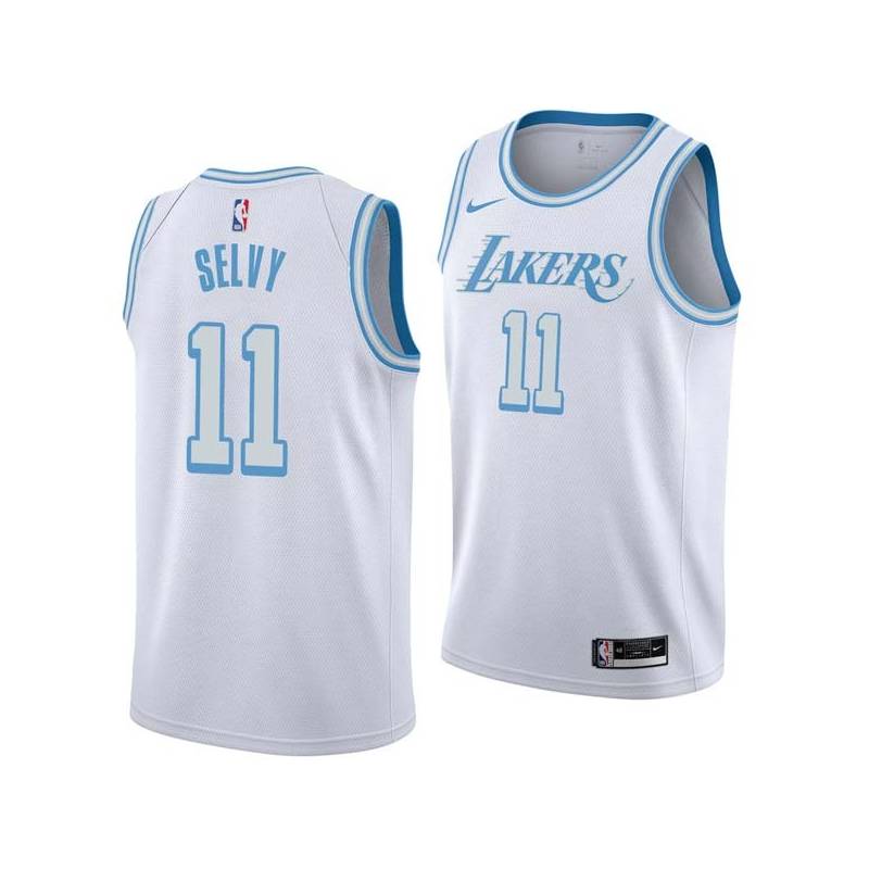 2020-21City Frank Selvy Twill Basketball Jersey -Lakers #11 Selvy Twill Jerseys, FREE SHIPPING