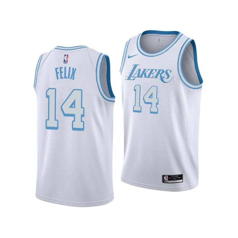 2020-21City Ray Felix Twill Basketball Jersey -Lakers #14 Felix Twill Jerseys, FREE SHIPPING