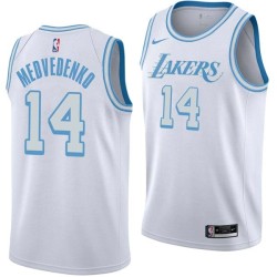 2020-21City Stanislav Medvedenko Twill Basketball Jersey -Lakers #14 Medvedenko Twill Jerseys, FREE SHIPPING