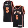 2021-22City Sherwin Raiken Twill Basketball Jersey -Knicks #5 Raiken Twill Jerseys, FREE SHIPPING