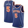 Blue Bob Santini Twill Basketball Jersey -Knicks #5 Santini Twill Jerseys, FREE SHIPPING