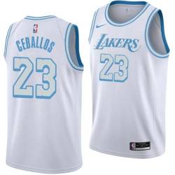 2020-21City Cedric Ceballos Twill Basketball Jersey -Lakers #23 Ceballos Twill Jerseys, FREE SHIPPING