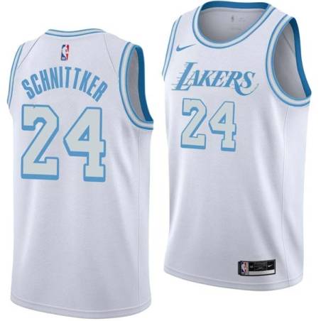 2020-21City Dick Schnittker Twill Basketball Jersey -Lakers #24 Schnittker Twill Jerseys, FREE SHIPPING