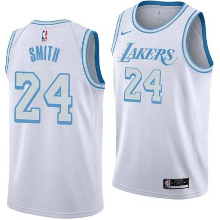 2020-21City Bobby Smith Twill Basketball Jersey -Lakers #24 Smith Twill Jerseys, FREE SHIPPING