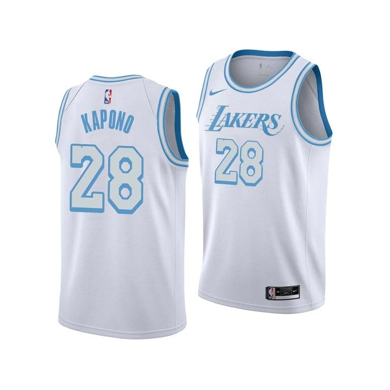 2020-21City Jason Kapono Twill Basketball Jersey -Lakers #28 Kapono Twill Jerseys, FREE SHIPPING