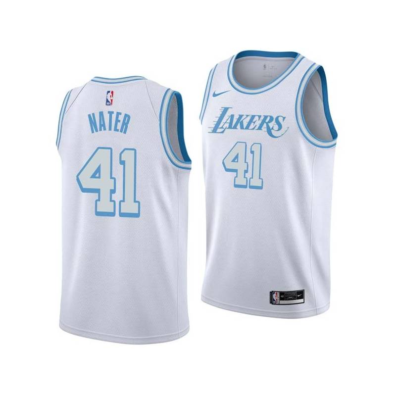 2020-21City Swen Nater Twill Basketball Jersey -Lakers #41 Nater Twill Jerseys, FREE SHIPPING