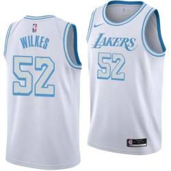 2020-21City Jamaal Wilkes Twill Basketball Jersey -Lakers #52 Wilkes Twill Jerseys, FREE SHIPPING