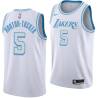 2020-21City Talen Horton-Tucker Lakers #5 Twill Basketball Jersey FREE SHIPPING