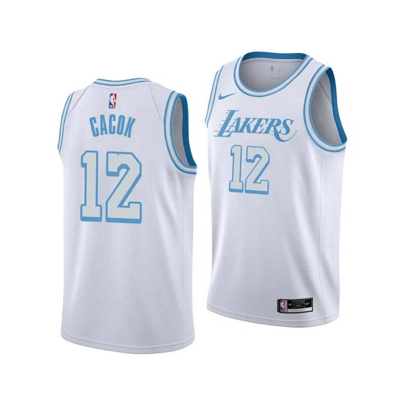 2020-21City Devontae Cacok Lakers #12 Twill Basketball Jersey FREE SHIPPING
