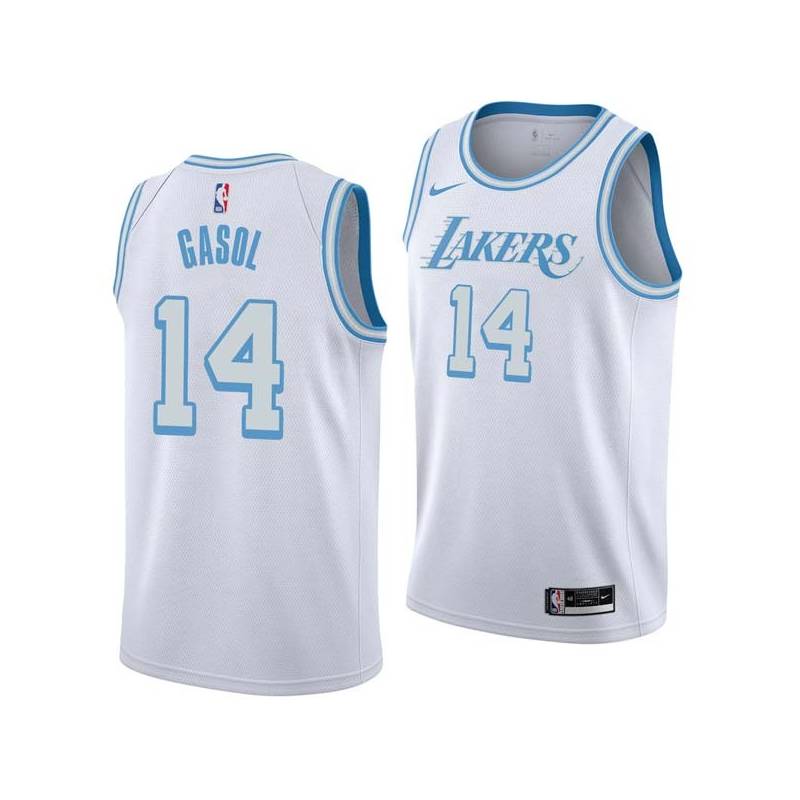 2020-21City Marc Gasol Lakers #14 Twill Basketball Jersey FREE SHIPPING