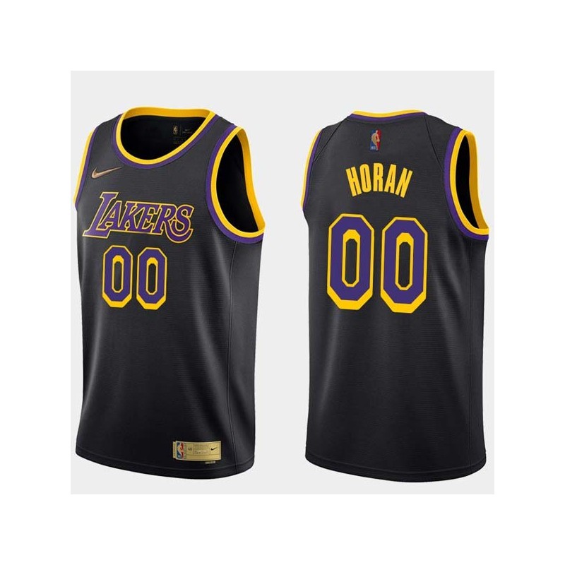 2020-21Earned Johnny Horan Twill Basketball Jersey -Lakers #00 Horan Twill Jerseys, FREE SHIPPING