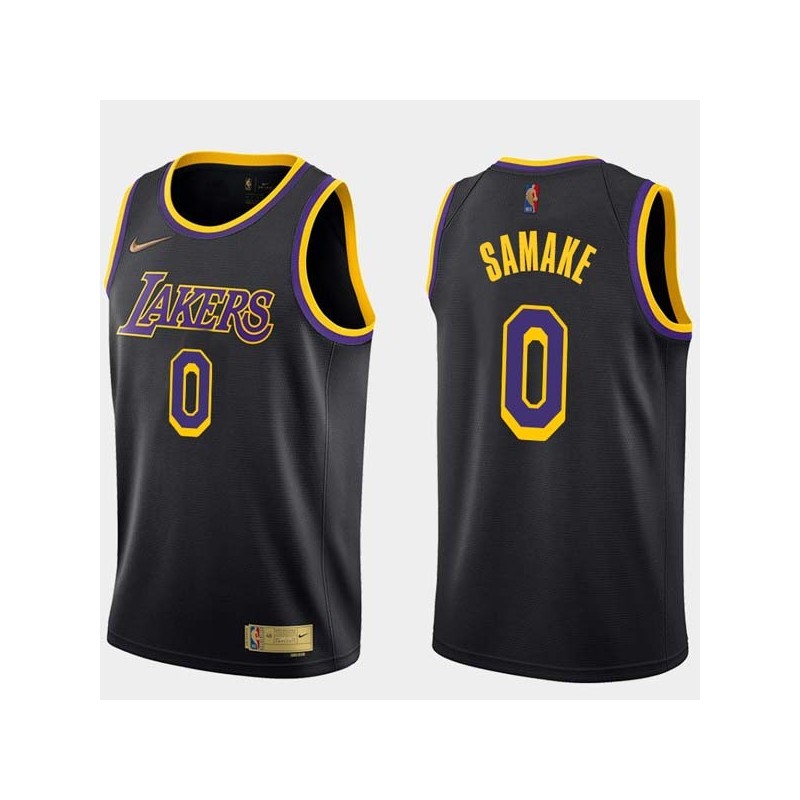 2020-21Earned Soumaila Samake Twill Basketball Jersey -Lakers #0 Samake Twill Jerseys, FREE SHIPPING