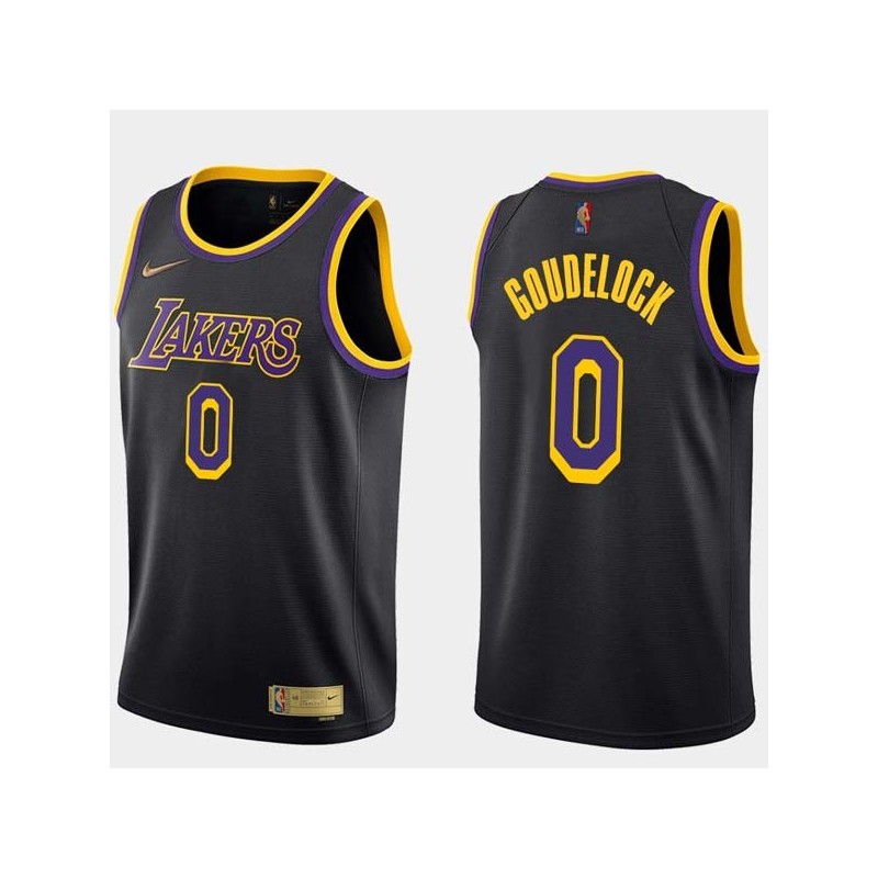 2020-21Earned Andrew Goudelock Twill Basketball Jersey -Lakers #0 Goudelock Twill Jerseys, FREE SHIPPING