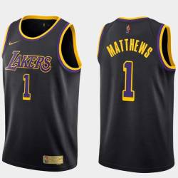 2020-21Earned Wes Matthews Twill Basketball Jersey -Lakers #1 Matthews Twill Jerseys, FREE SHIPPING