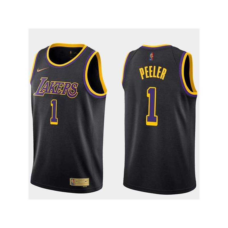 2020-21Earned Anthony Peeler Twill Basketball Jersey -Lakers #1 Peeler Twill Jerseys, FREE SHIPPING