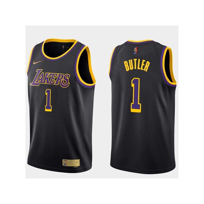2020-21Earned Caron Butler Twill Basketball Jersey -Lakers #1 Butler Twill Jerseys, FREE SHIPPING