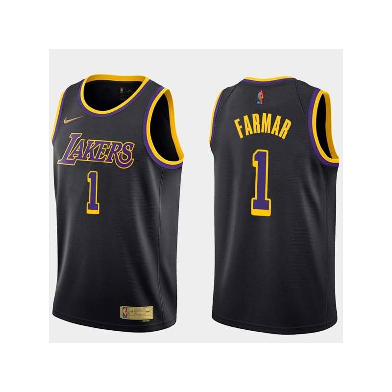 2020-21Earned Jordan Farmar Twill Basketball Jersey -Lakers #1 Farmar Twill Jerseys, FREE SHIPPING