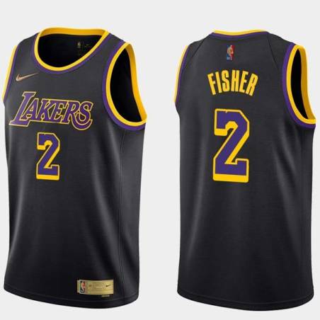 2020-21Earned Derek Fisher Twill Basketball Jersey -Lakers #2 Fisher Twill Jerseys, FREE SHIPPING