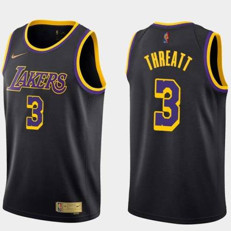 2020-21Earned Sedale Threatt Twill Basketball Jersey -Lakers #3 Threatt Twill Jerseys, FREE SHIPPING