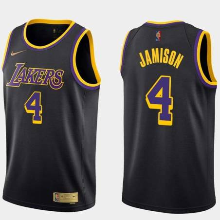 2020-21Earned Antawn Jamison Twill Basketball Jersey -Lakers #4 Jamison Twill Jerseys, FREE SHIPPING