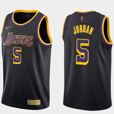 2020-21Earned Eddie Jordan Twill Basketball Jersey -Lakers #5 Jordan Twill Jerseys, FREE SHIPPING