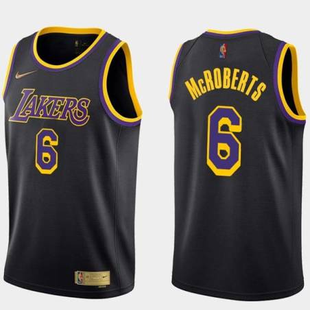 2020-21Earned Josh McRoberts Twill Basketball Jersey -Lakers #6 McRoberts Twill Jerseys, FREE SHIPPING