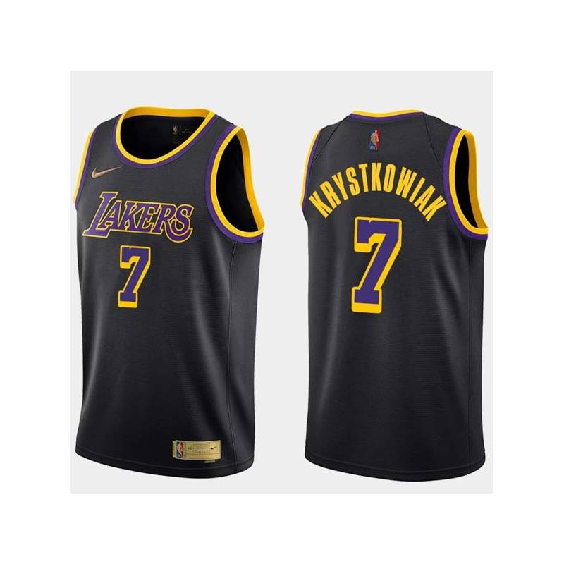 2020-21Earned Larry Krystkowiak Twill Basketball Jersey -Lakers #7 Krystkowiak Twill Jerseys, FREE SHIPPING