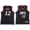 Black Throwback Joe Holup Twill Basketball Jersey -76ers #12 Holup Twill Jerseys, FREE SHIPPING