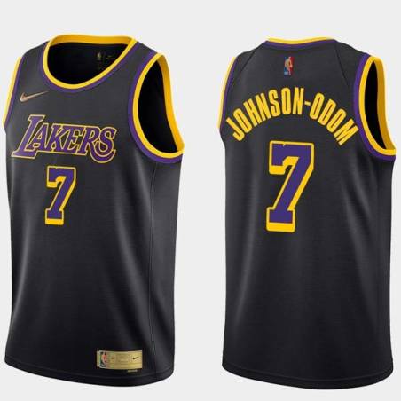 2020-21Earned Darius Johnson-Odom Twill Basketball Jersey -Lakers #7 Johnson-Odom Twill Jerseys, FREE SHIPPING