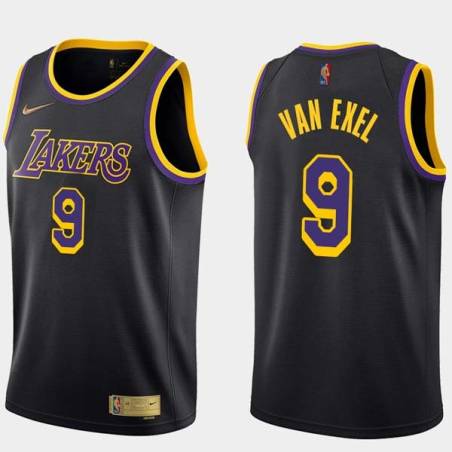 2020-21Earned Nick Van Exel Twill Basketball Jersey -Lakers #9 Van Exel Twill Jerseys, FREE SHIPPING