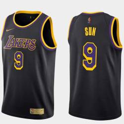 2020-21Earned Sun Yue Twill Basketball Jersey -Lakers #9 Yue Twill Jerseys, FREE SHIPPING