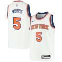 Randolph Morris Twill Basketball Jersey -Knicks #5 Morris Twill Jerseys, FREE SHIPPING